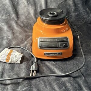KitchenAid 5 Speed Diamond Blender Tangerine Orange KSB1575TG0 BASE ONLY Tested